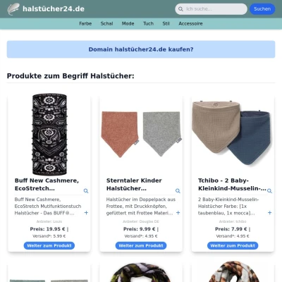 Screenshot halstücher24.de