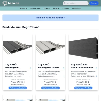 Screenshot hanö.de