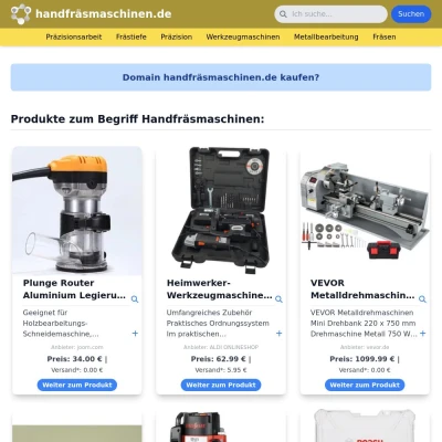Screenshot handfräsmaschinen.de