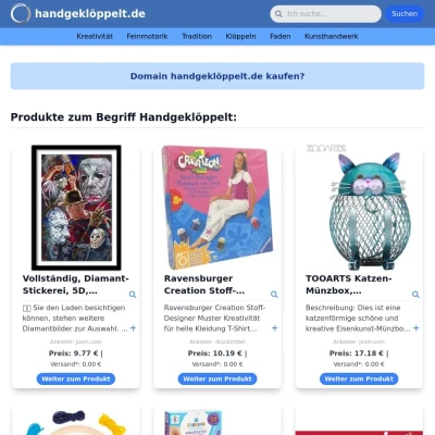 Screenshot handgeklöppelt.de