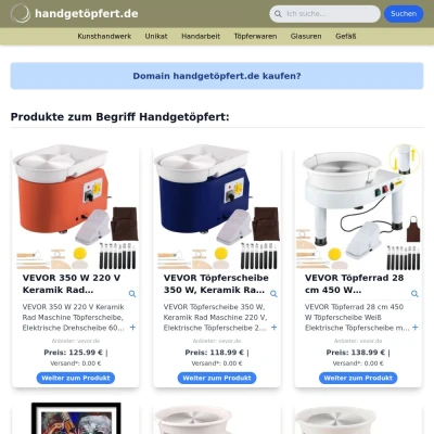 Screenshot handgetöpfert.de