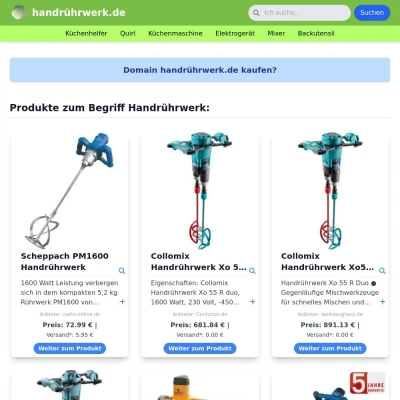 Screenshot handrührwerk.de