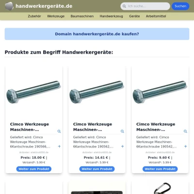 Screenshot handwerkergeräte.de