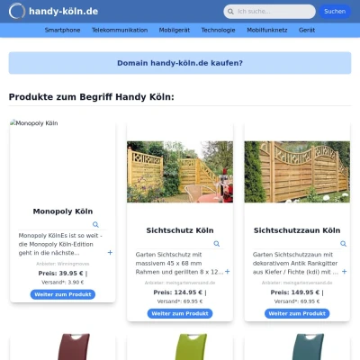 Screenshot handy-köln.de