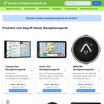 Screenshot handy-navigationsgerät.de
