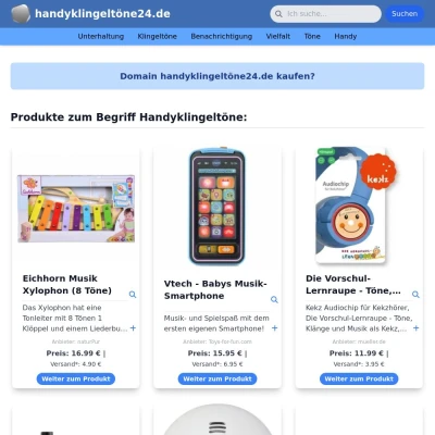 Screenshot handyklingeltöne24.de
