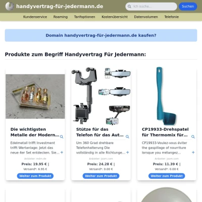 Screenshot handyvertrag-für-jedermann.de