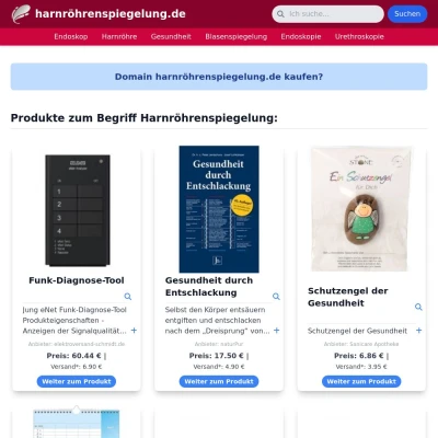 Screenshot harnröhrenspiegelung.de