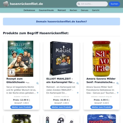 Screenshot hasenrückenfilet.de