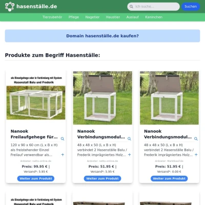 Screenshot hasenställe.de