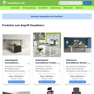 Screenshot hauptbüro.de