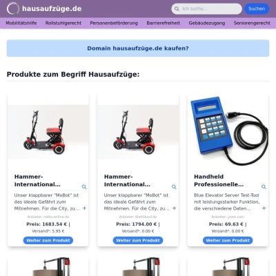 Screenshot hausaufzüge.de
