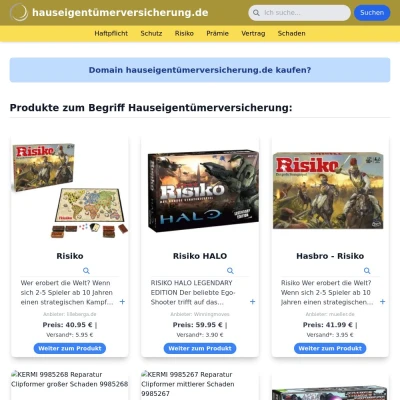 Screenshot hauseigentümerversicherung.de