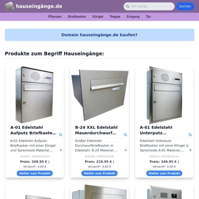 Screenshot hauseingänge.de