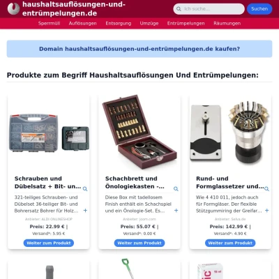 Screenshot haushaltsauflösungen-und-entrümpelungen.de