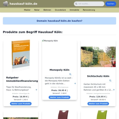 Screenshot hauskauf-köln.de