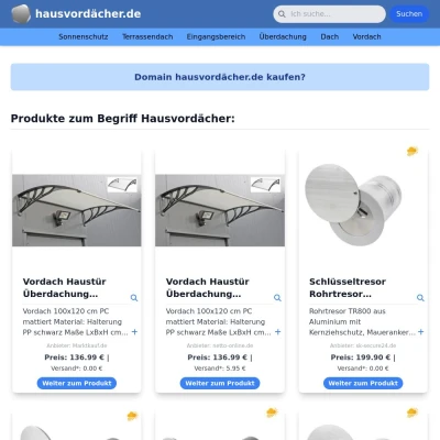 Screenshot hausvordächer.de