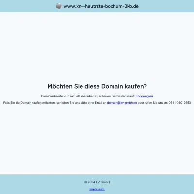 Screenshot hautärzte-bochum.de