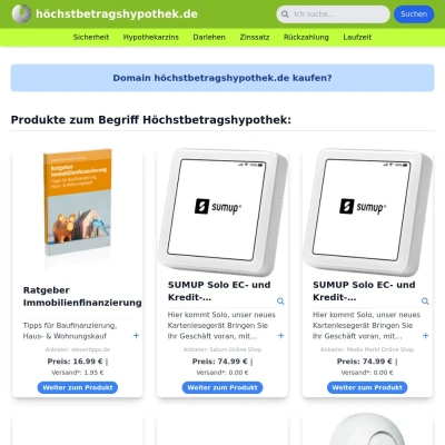 Screenshot höchstbetragshypothek.de