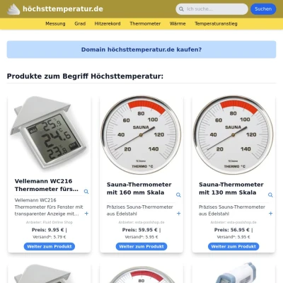 Screenshot höchsttemperatur.de