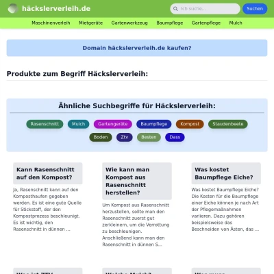 Screenshot häckslerverleih.de