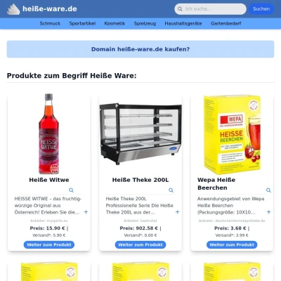 Screenshot heiße-ware.de