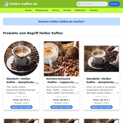 Screenshot heißer-kaffee.de