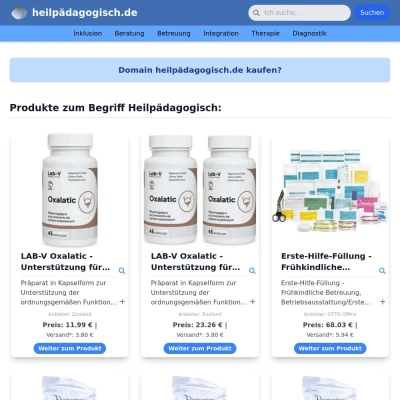 Screenshot heilpädagogisch.de