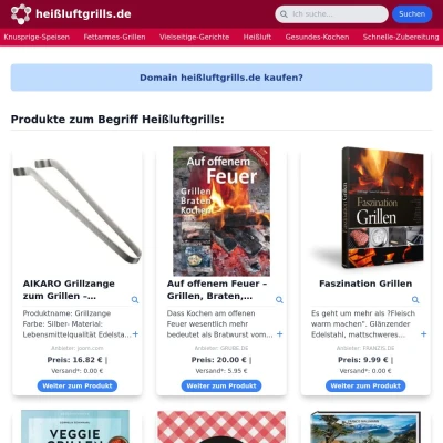 Screenshot heißluftgrills.de