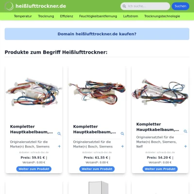Screenshot heißlufttrockner.de