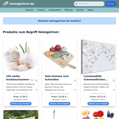 Screenshot heimgärtner.de