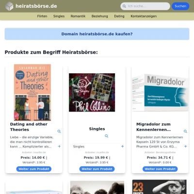 Screenshot heiratsbörse.de