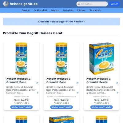 Screenshot heisses-gerät.de