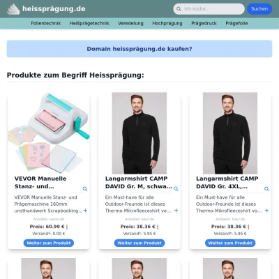 Screenshot heissprägung.de