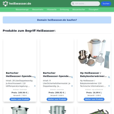 Screenshot heißwasser.de