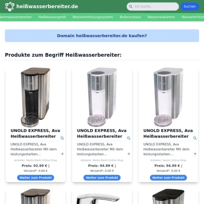 Screenshot heißwasserbereiter.de