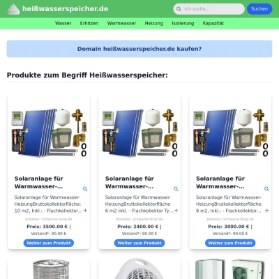 Screenshot heißwasserspeicher.de