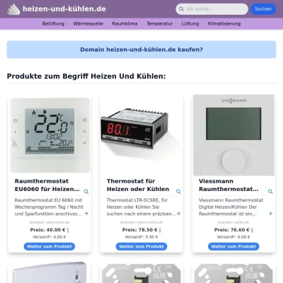 Screenshot heizen-und-kühlen.de