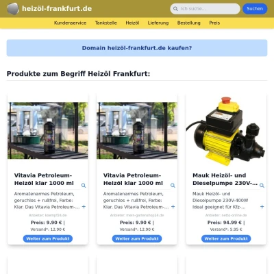 Screenshot heizöl-frankfurt.de