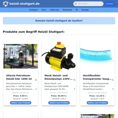 Screenshot heizöl-stuttgart.de