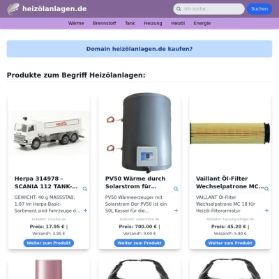 Screenshot heizölanlagen.de