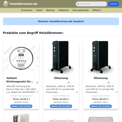 Screenshot heizölbrenner.de