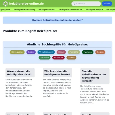 Screenshot heizölpreise-online.de