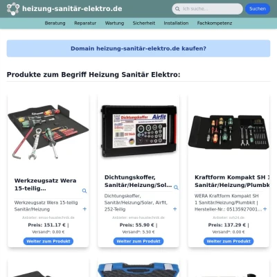 Screenshot heizung-sanitär-elektro.de