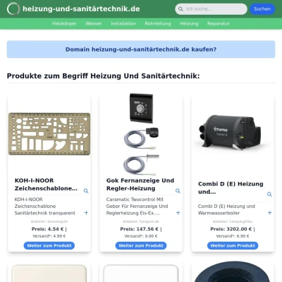 Screenshot heizung-und-sanitärtechnik.de