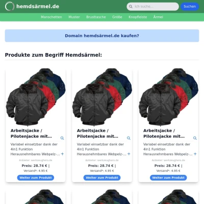 Screenshot hemdsärmel.de
