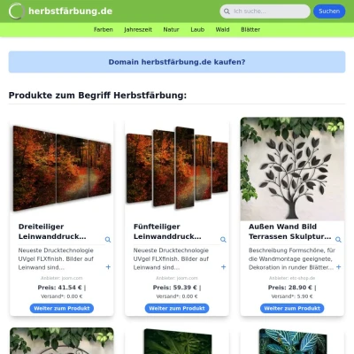 Screenshot herbstfärbung.de