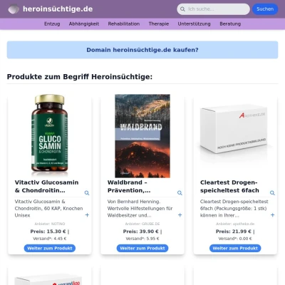 Screenshot heroinsüchtige.de