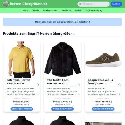 Screenshot herren-übergrößen.de
