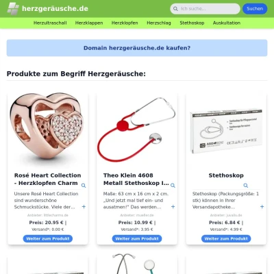 Screenshot herzgeräusche.de